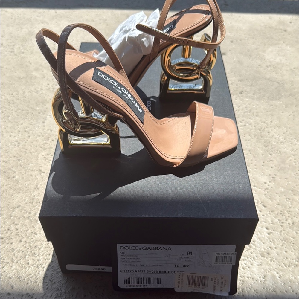 Dolce & Gabbana Tan Strappy Heels